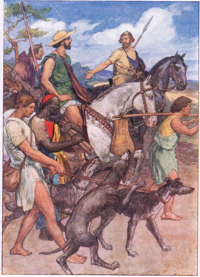 Pelopidas setting out for Thebes by William Rainey